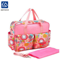 sannovo wholesale fashion floral tote baby changing bag